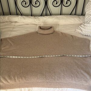 Garnet Hill  Camel Turtleneck Cashmere Poncho